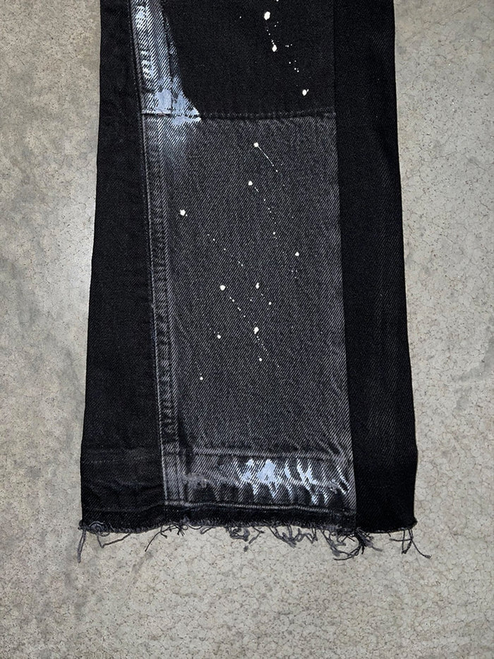 Flared-Denim Schwarz