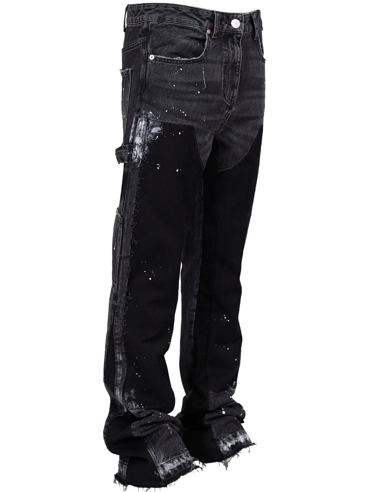 Flared-Denim Schwarz
